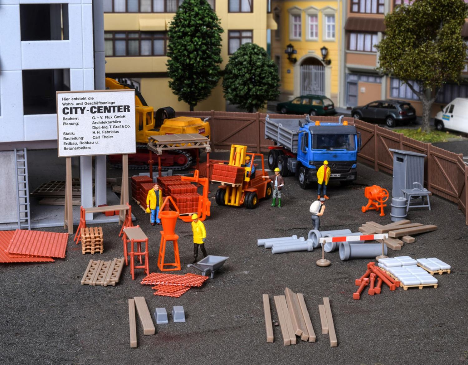 Kibri 38538 H0 Deko-Set Baustellenzubeh.