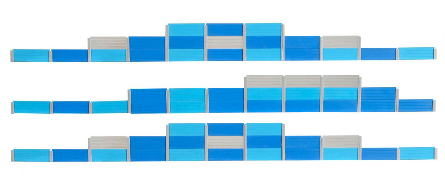 Kibri 38623 H0 Schallschutzwand, blau