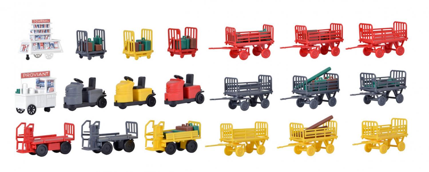 Kibri 38646 H0 Deko-Set Gepäckwagen