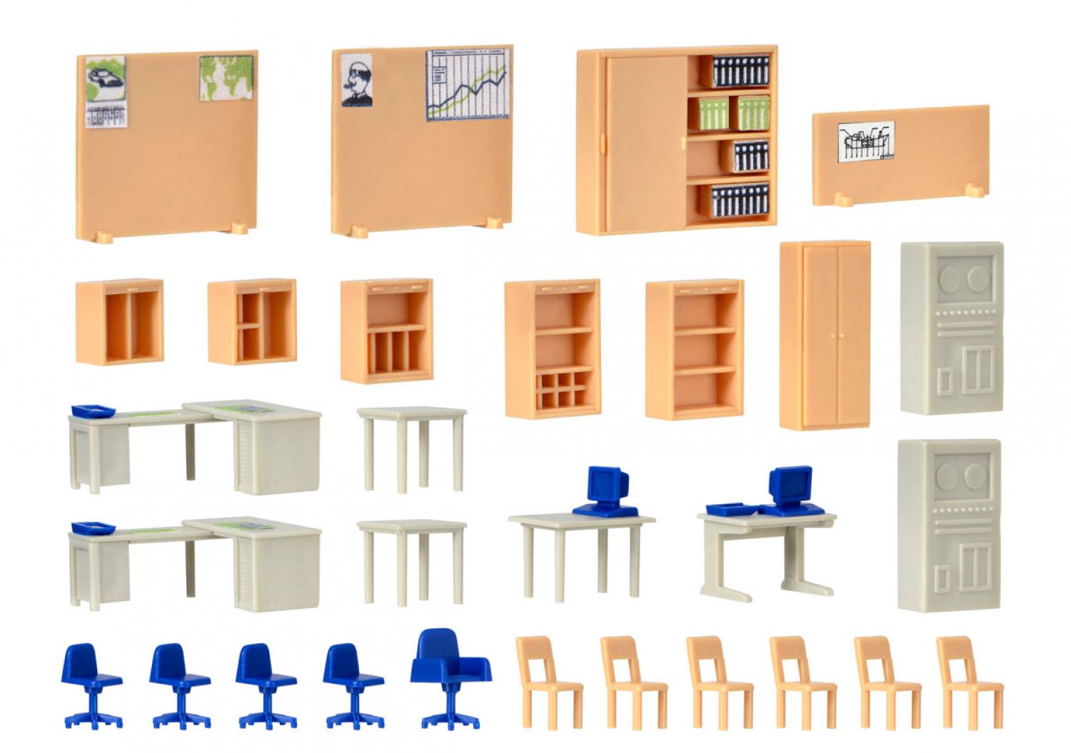 Kibri 38654 H0 Deko-Set Bueromoebel