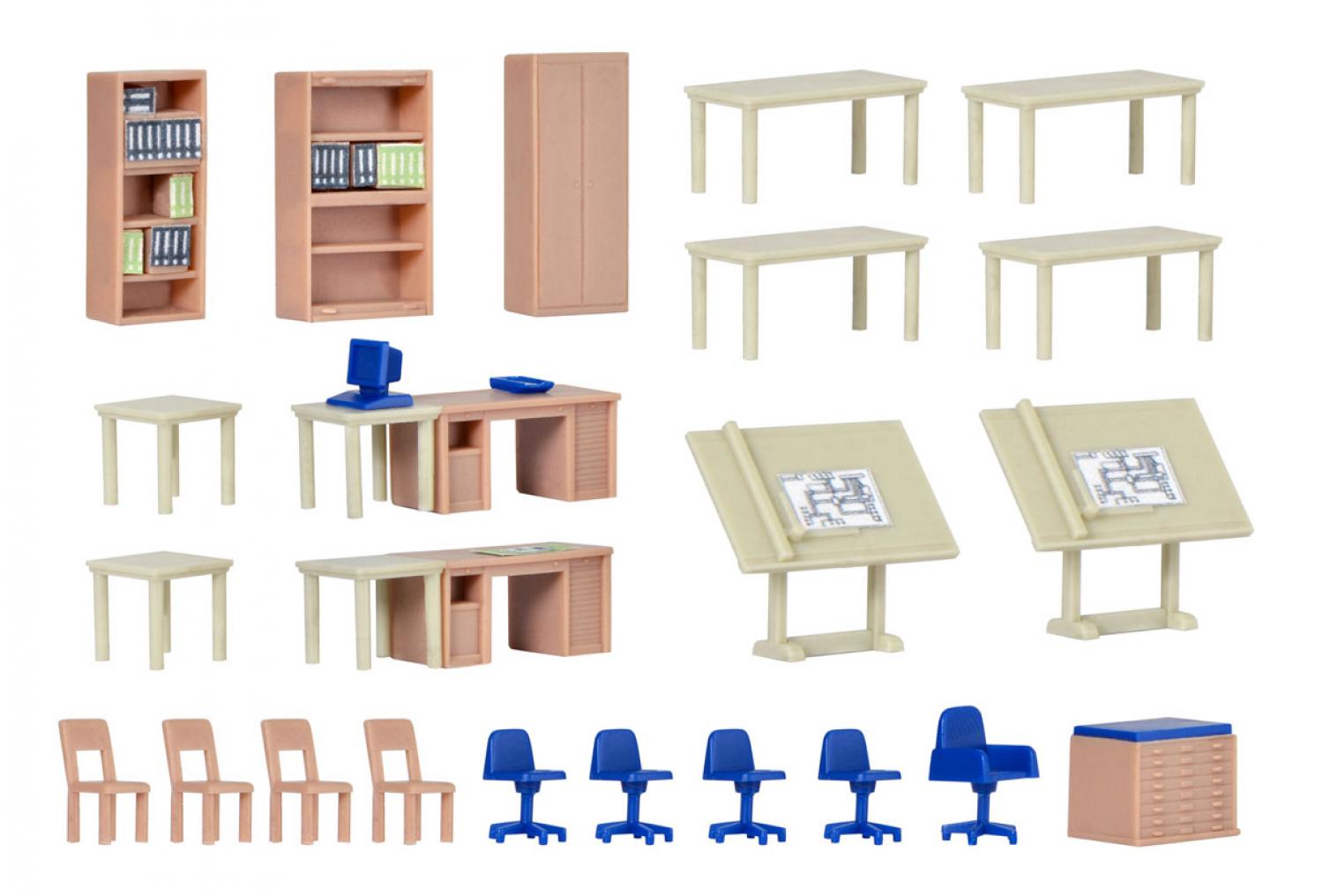 Kibri 38655 H0 Deko-Set Moebel fuer techn