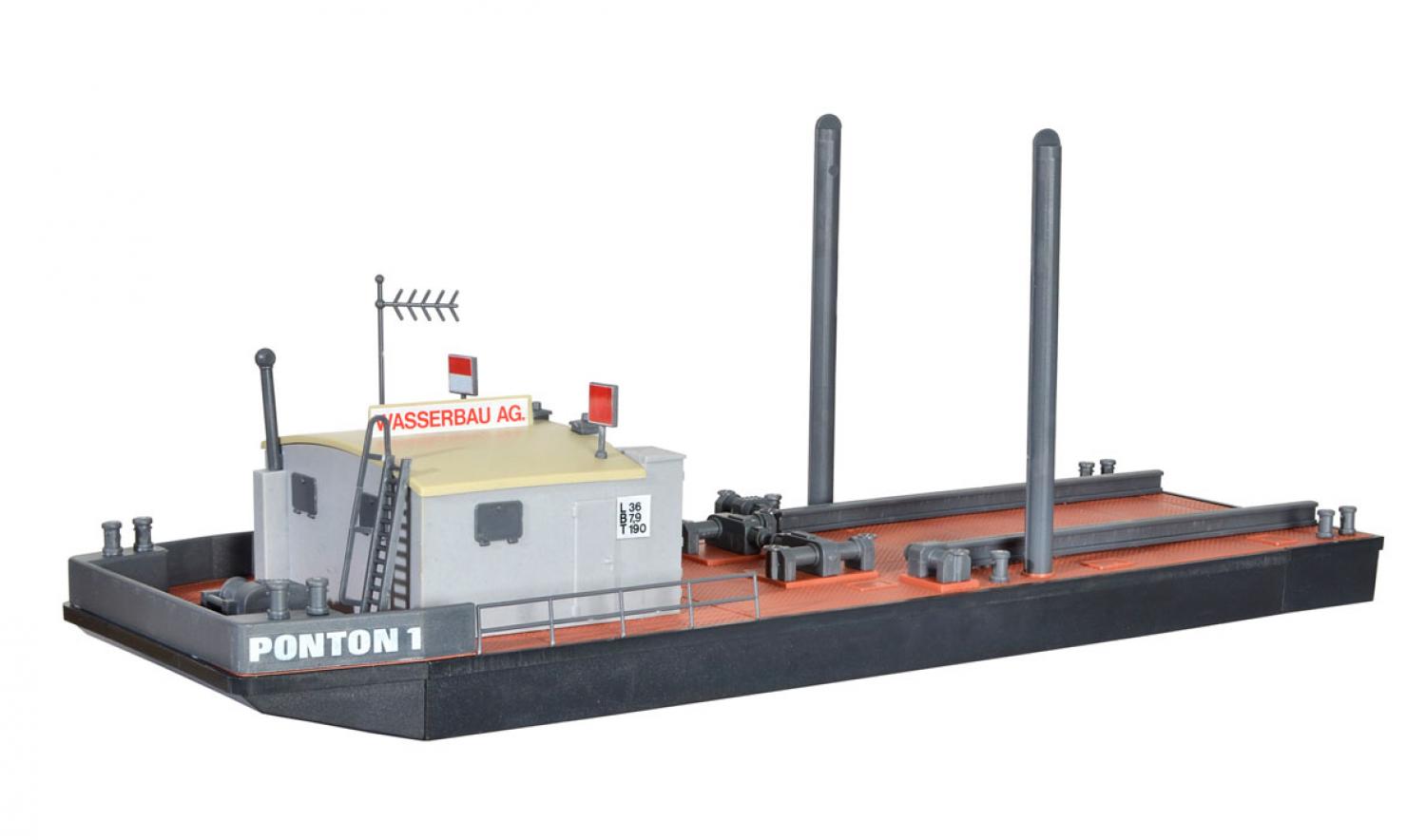 Kibri 39156 H0 Arbeitsponton mit MENCK Ba