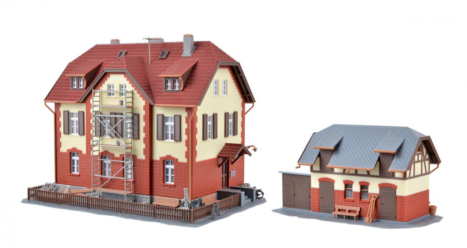 Kibri 39315 H0 Eisenbahner Wohnhaus mit N
