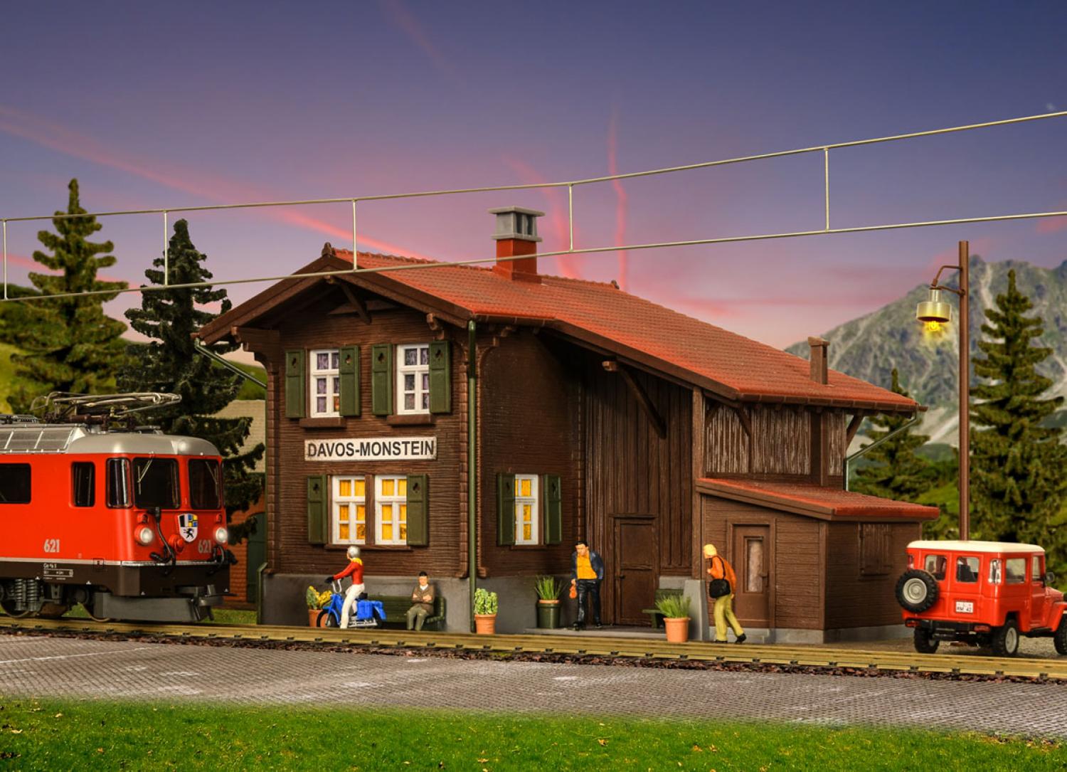 Kibri 39493 H0 Bahnhof Davos-Mon inkl.HBL