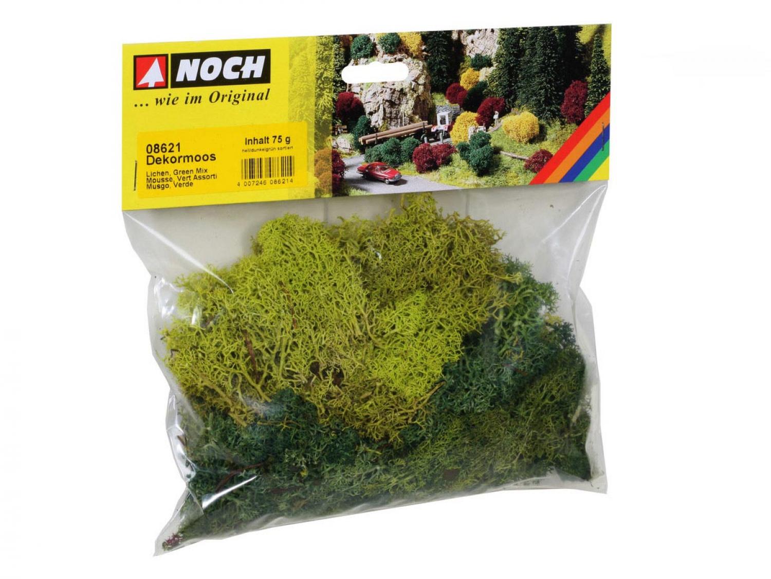 Noch 08621 Dekormoos hell- und dunkelgrün, 75 g