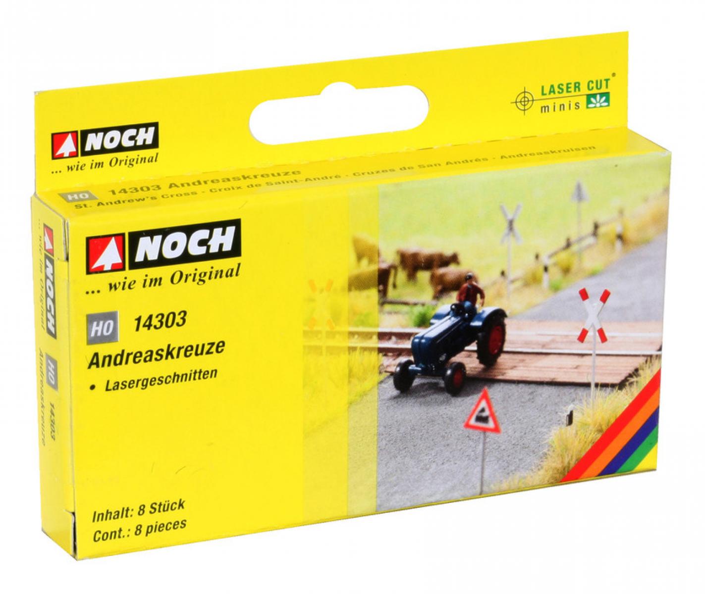 Noch 14303 H0 Andreaskreuze 8 Stück