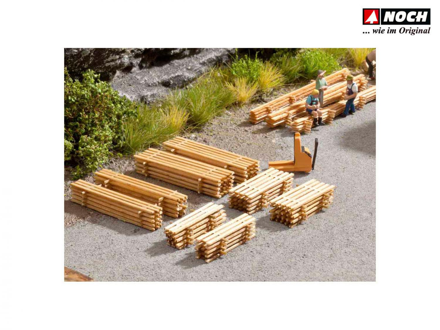 NOCH 14428 Bretterstapel, 8 Stapel  (TT)