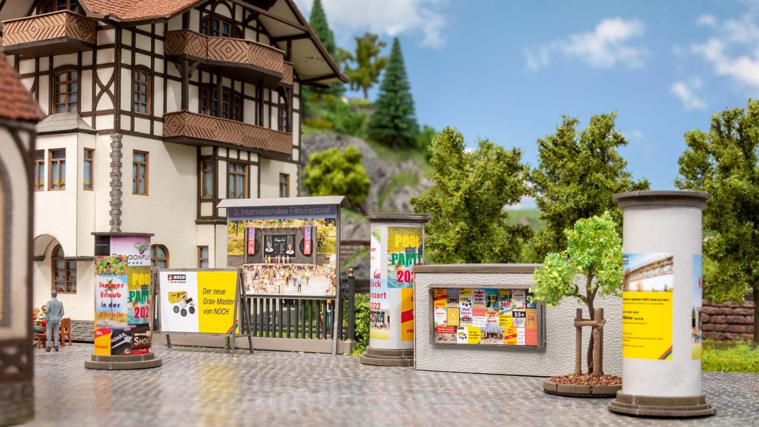 Noch 14669 N Litfaßsäulen & Werbewände je 3 Stück