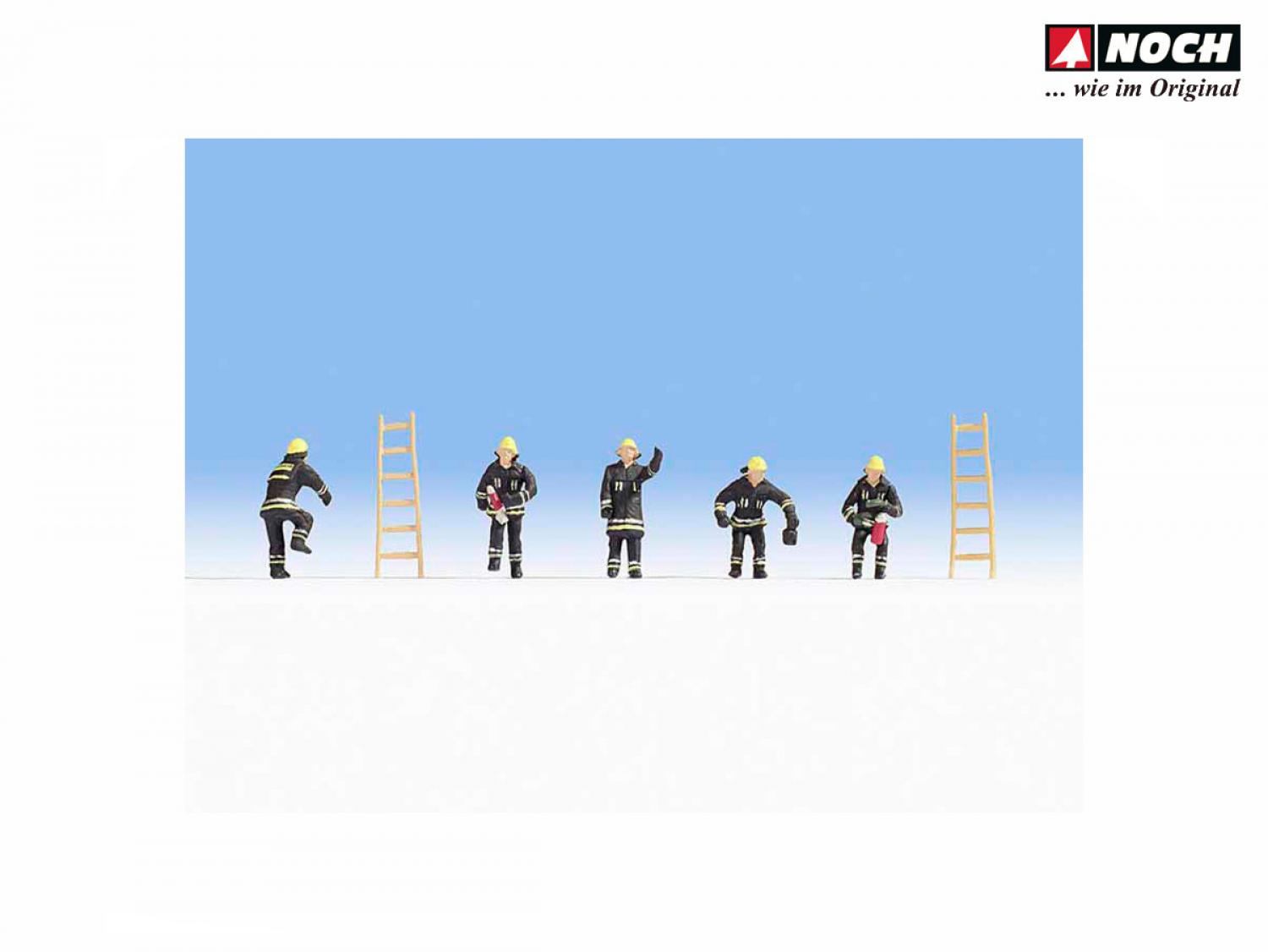 Noch 15021 H0 Feuerwehr (schwarze Schutzanzüge)