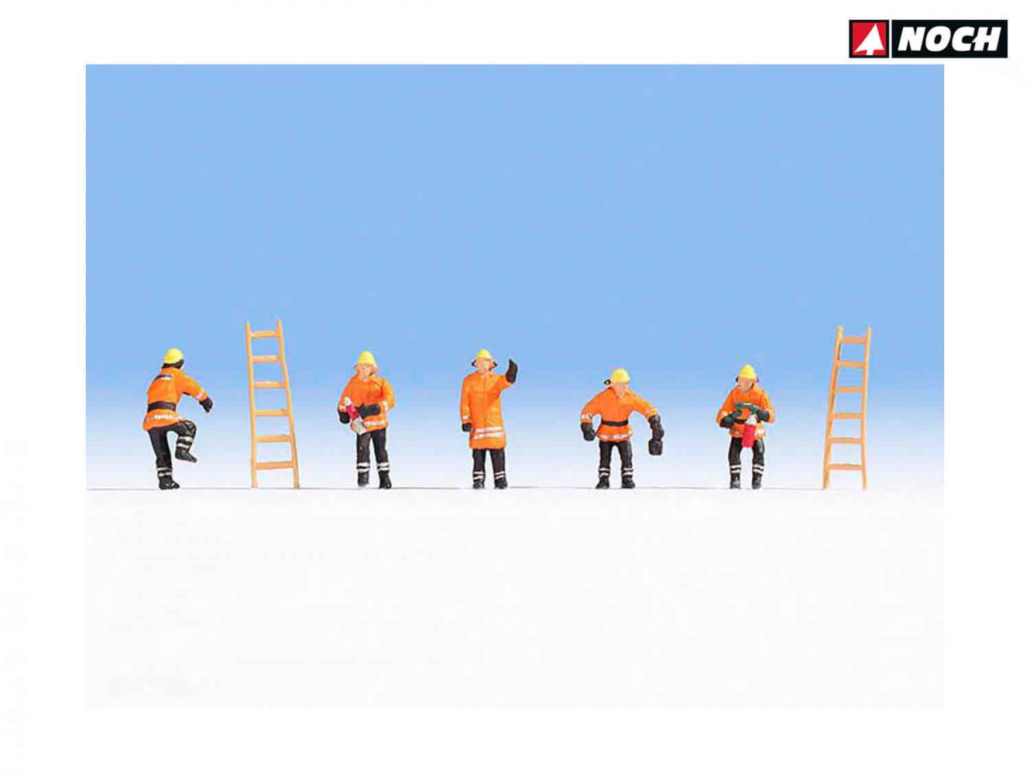 Noch 15022 H0 Feuerwehr (orange Schutzanzüge)