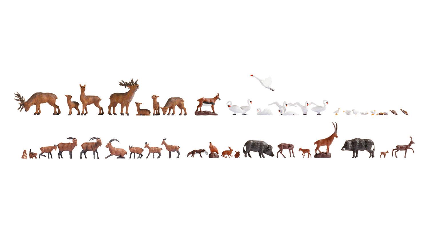 Noch 16053 Mega-Spar-Set "Wildtiere" 45 St. (H0)