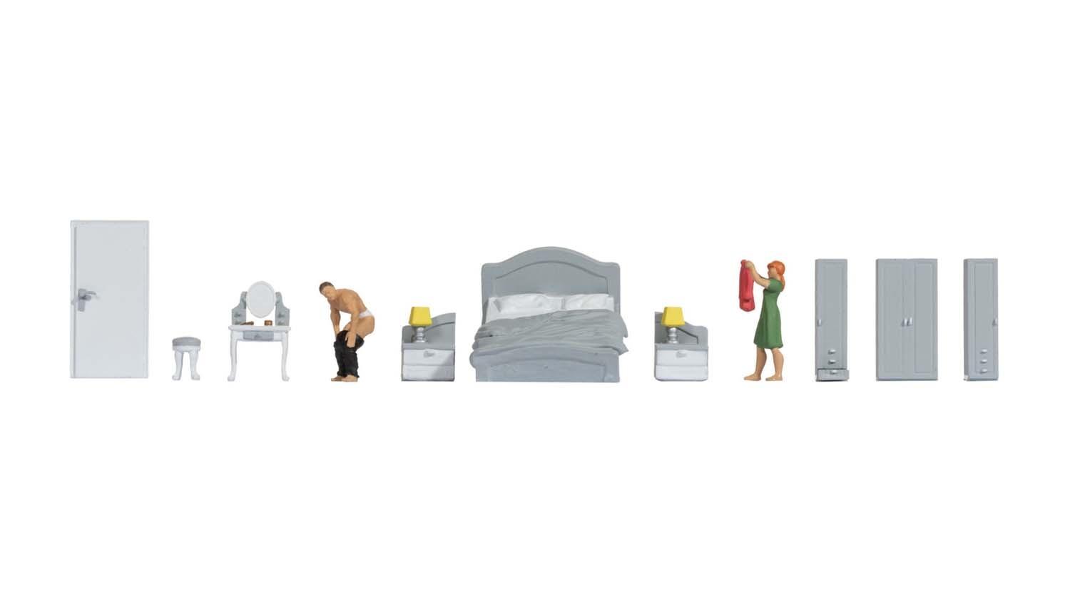Noch 16287 H0 Figuren-Themenwelt "Schlafzimmer"