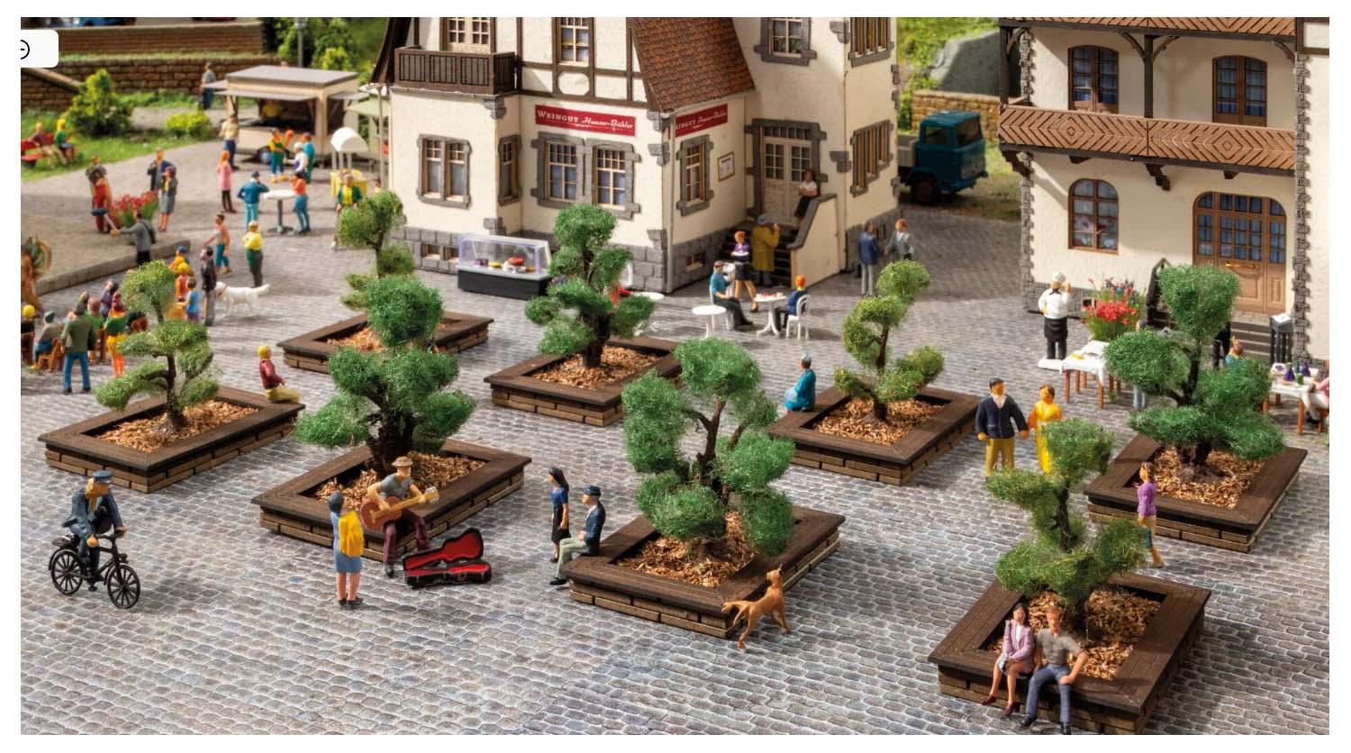 Noch 21546 H0/TT Zierbüsche, 4-5cm, 12 Stück