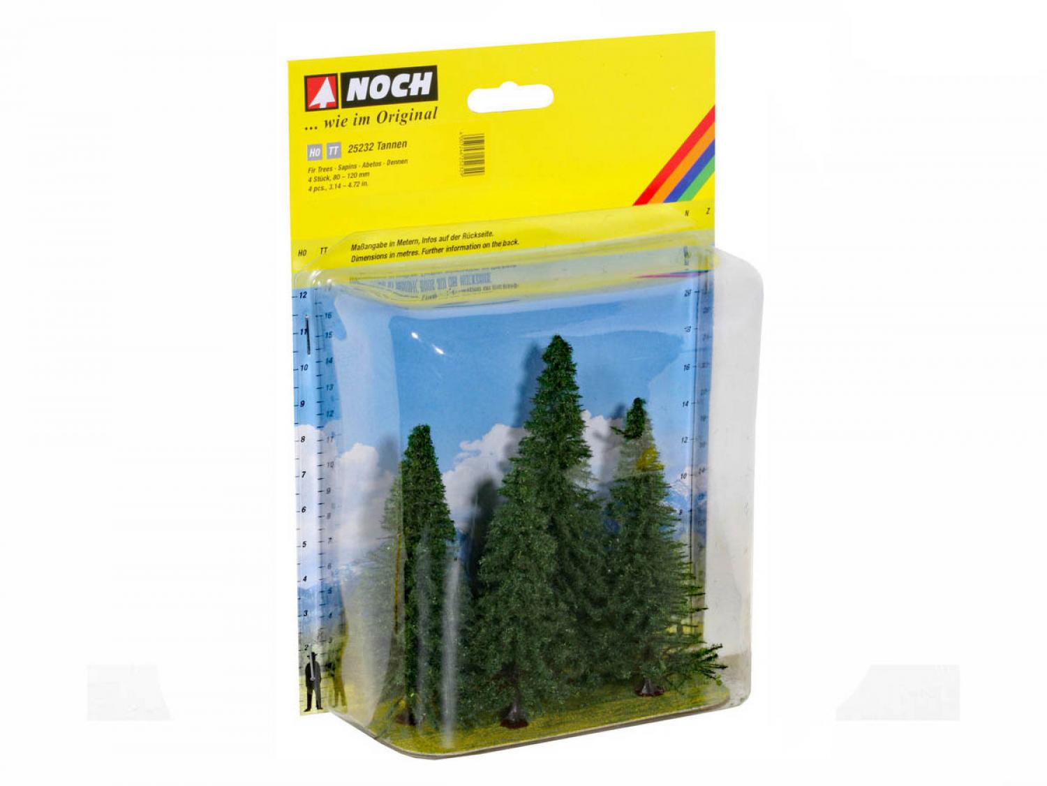 Noch 25232 Tannen 4 Stück, 8 - 12 cm hoch