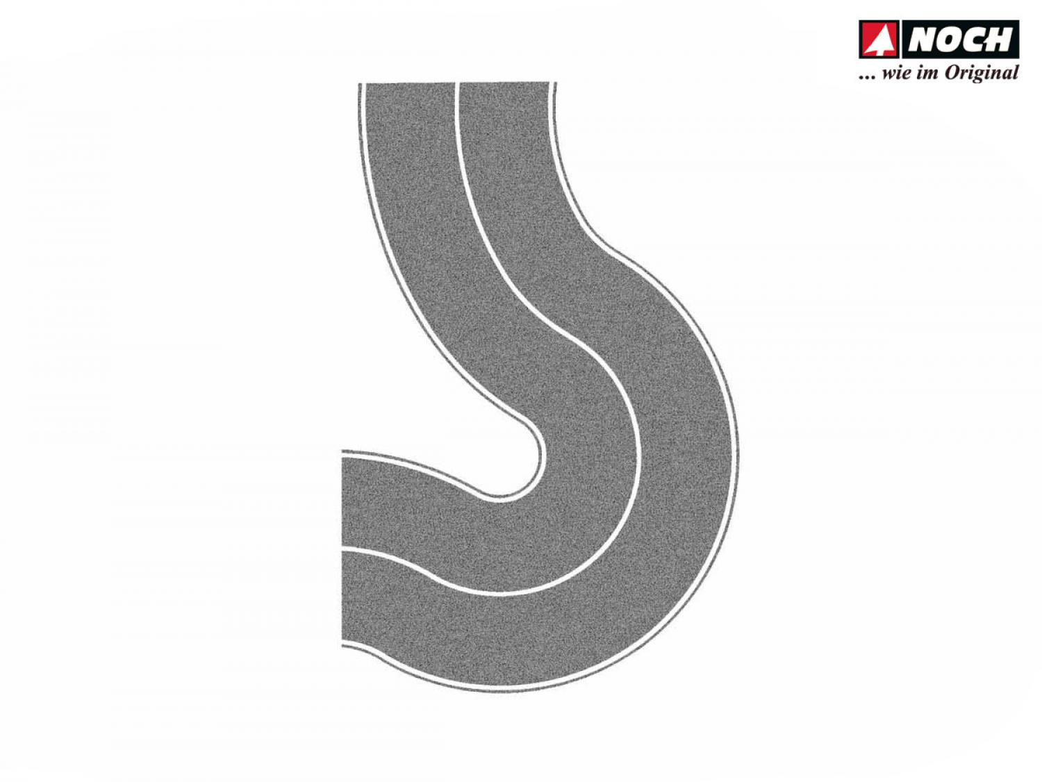 Noch 34204 N Bundesstraße Universalkurve grau, 2 Stück