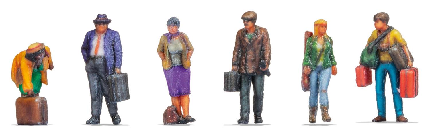NOCH 35310 N Figuren, Reisende, 3D-Master, 6 Stück