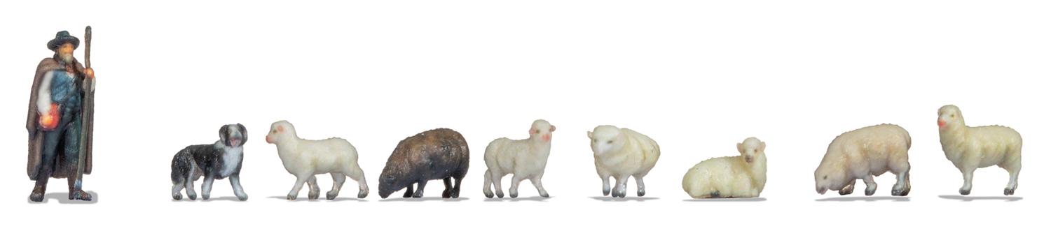 NOCH 35740 N 3D-Master Figuren, Schafe + Schäfer