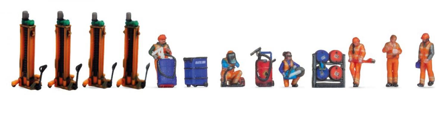 NOCH 35900 N Figuren-Themenwelt "Bahnbetriebswerk"