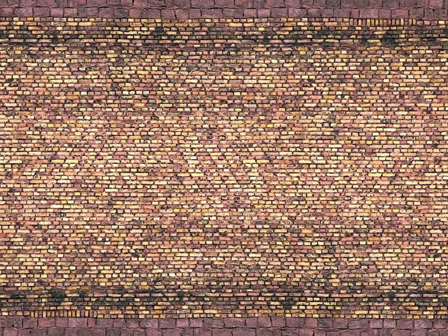 Noch 56605 H0 3D-Kartonplatte “Ziegel” gelb-bunt