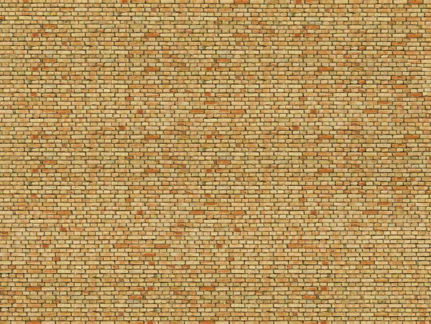 Noch 56613 H0 3D-Kartonplatte “Klinker” gelb-bunt