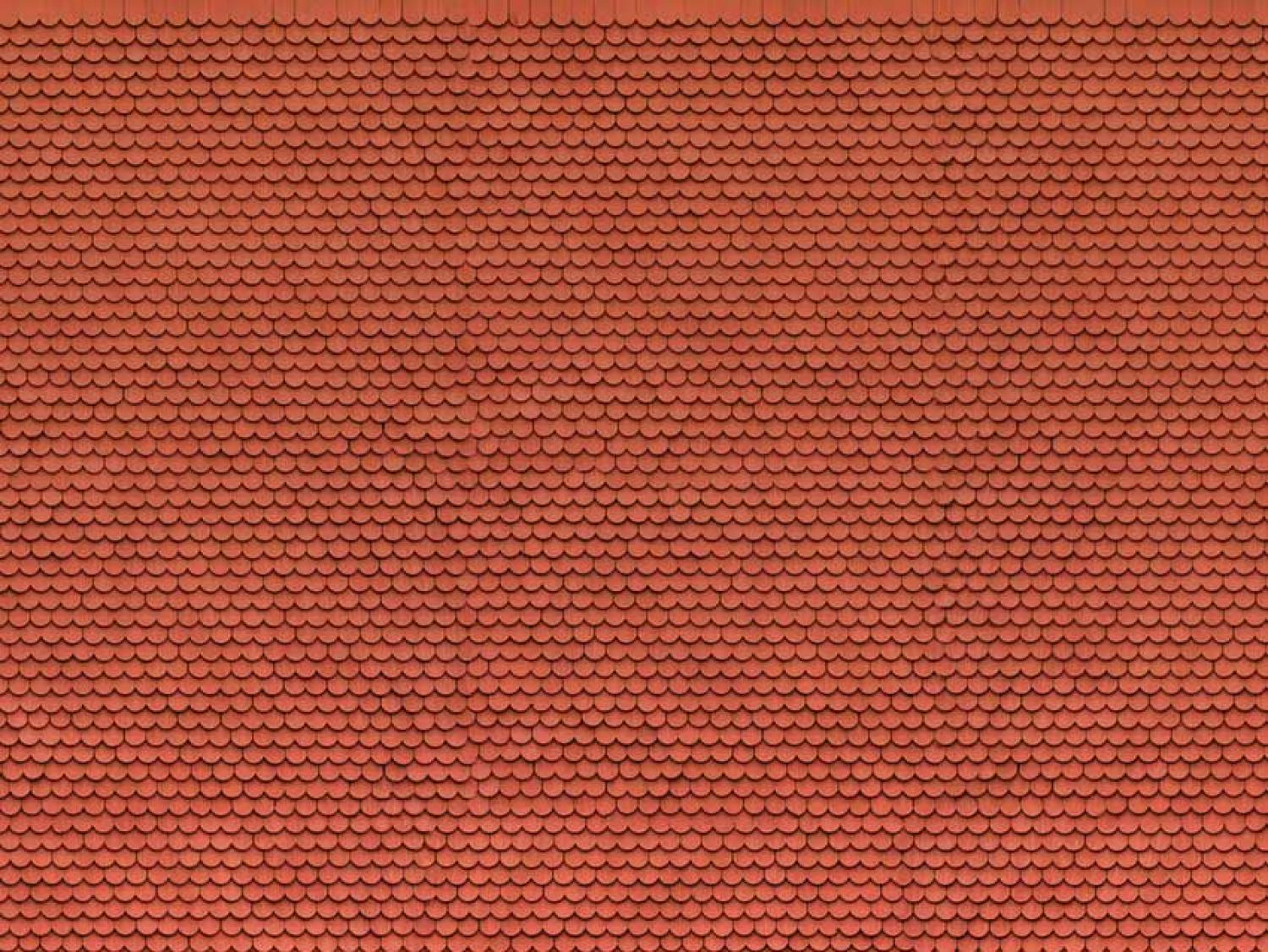 Noch 56690 H0 3D-Kartonplatte  “Biberschwanz” rot