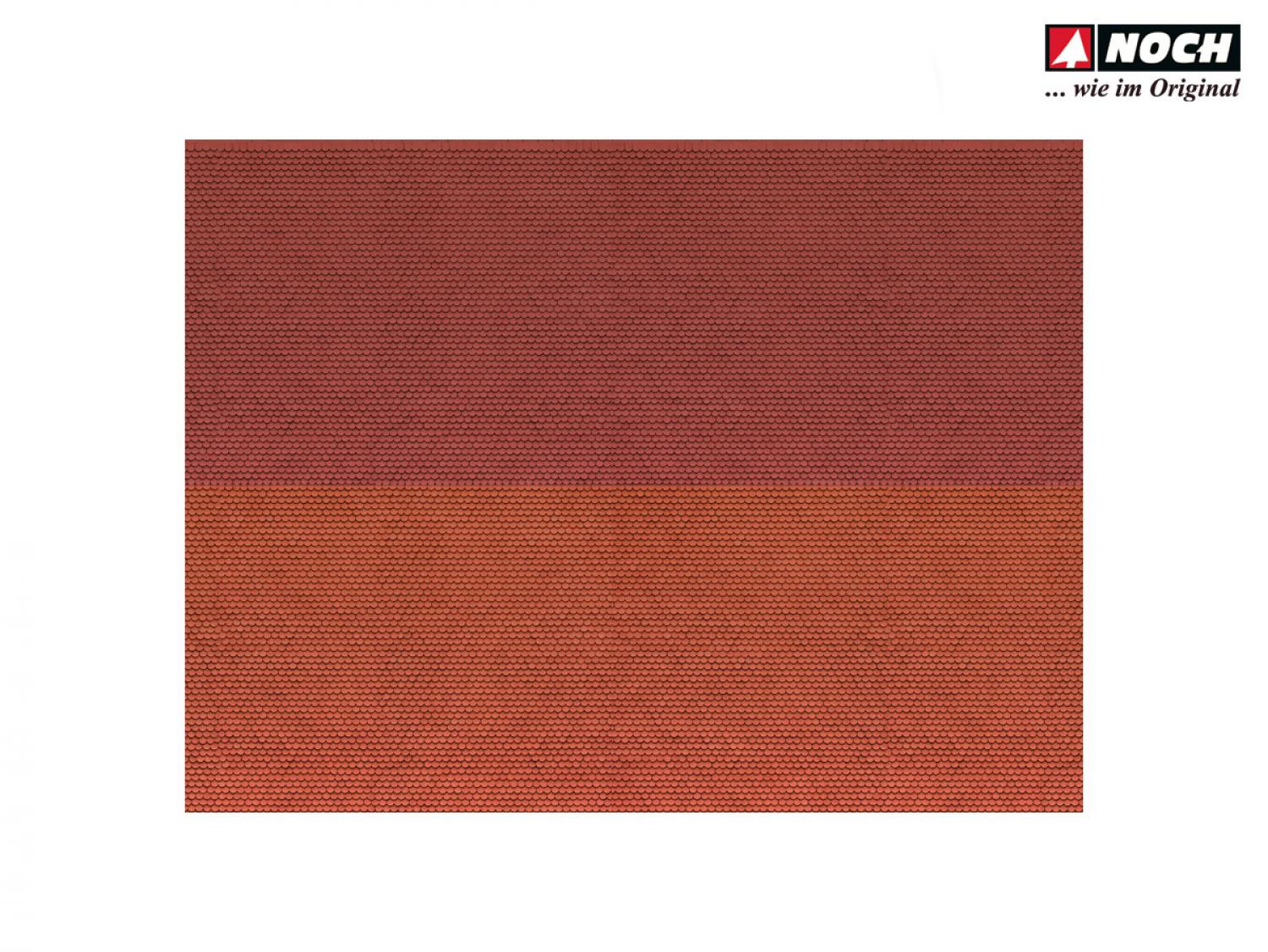 Noch 56970 N 3D-Kartonplatte “Biberschwanz” rot