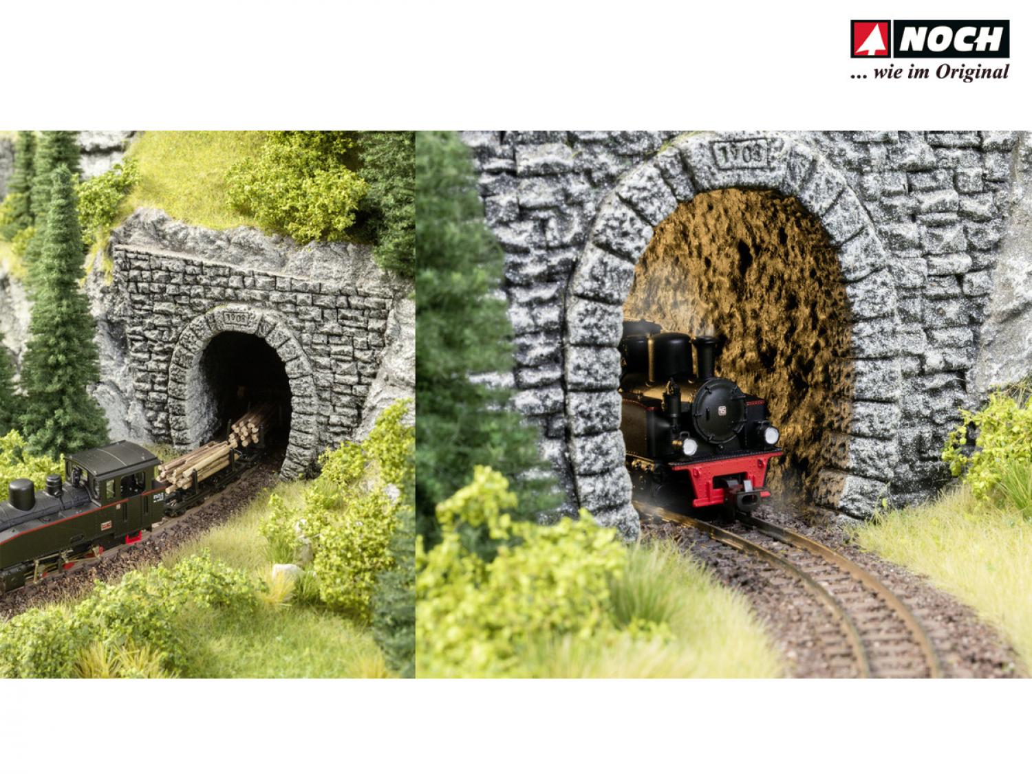 Noch 58027 H0 Tunnel-Portal 2-gleisig