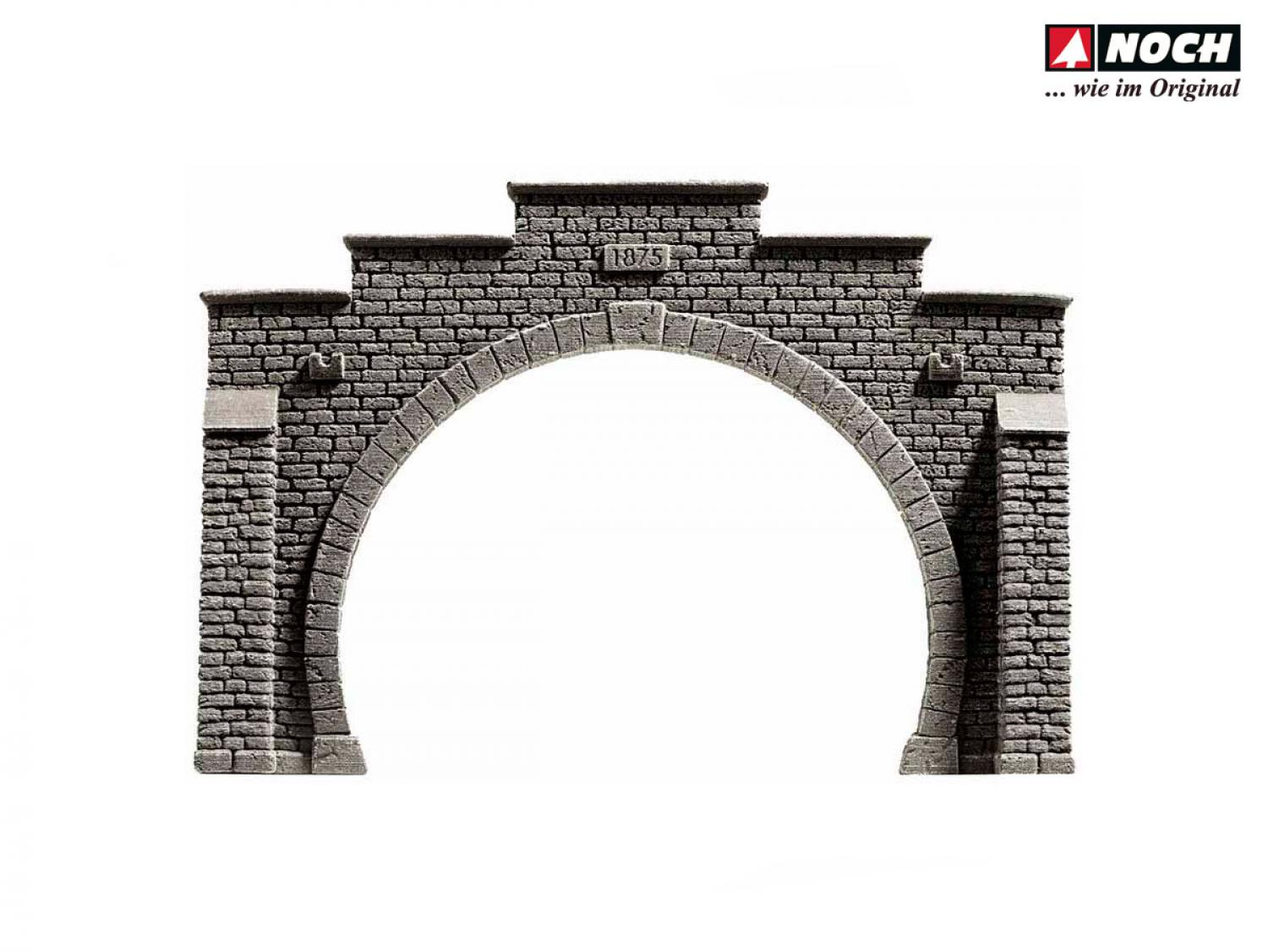 Noch 58052 H0 Tunnel-Portal 2-gleisig, 21 x 14 cm