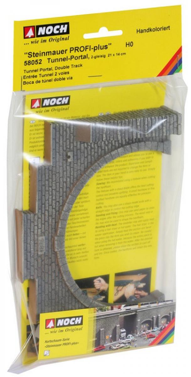 Noch 58052 H0 Tunnel-Portal 2-gleisig, 21 x 14 cm