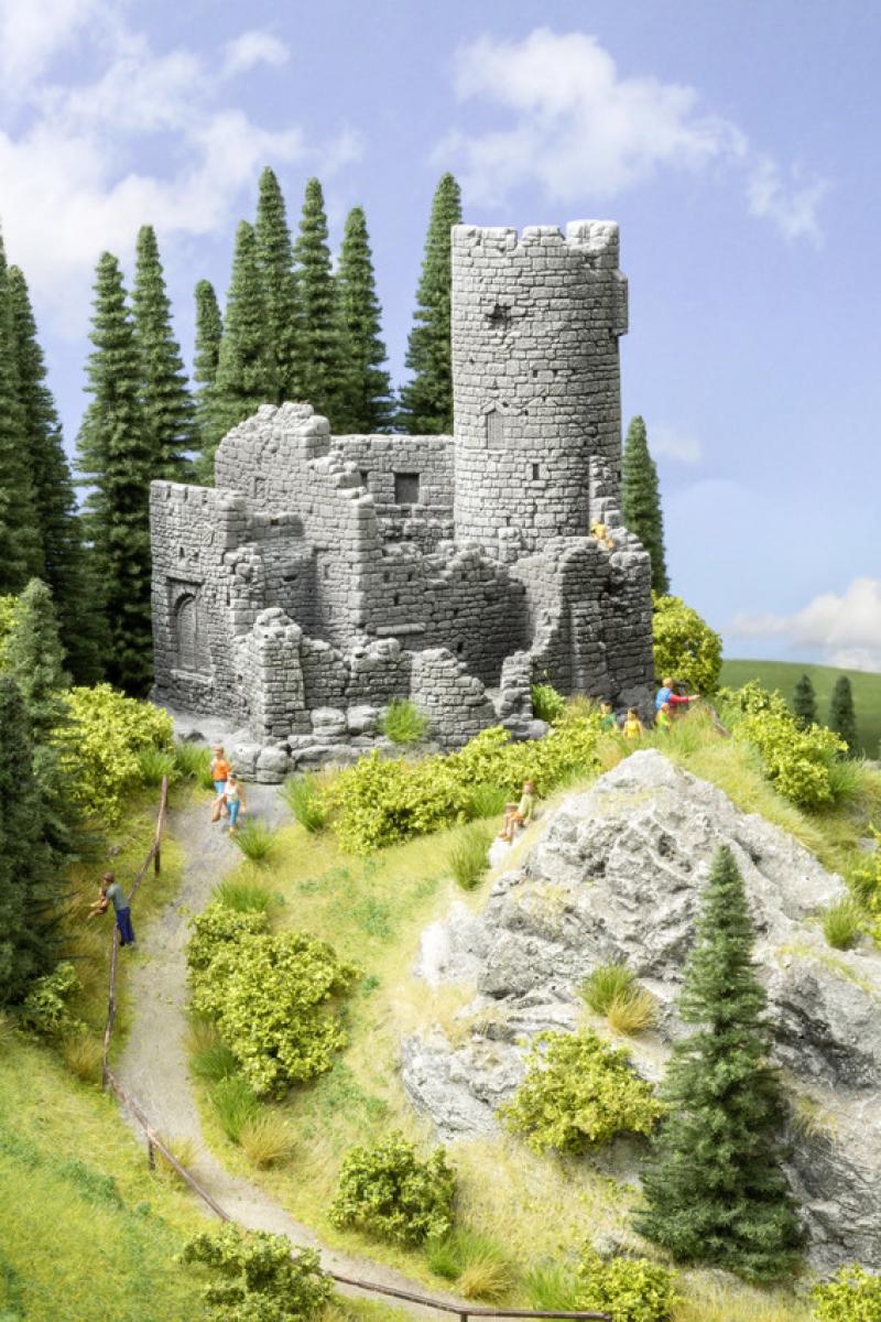 Noch 58605 Burgruine 20 x 16,3 cm, 16,5 cm hoch