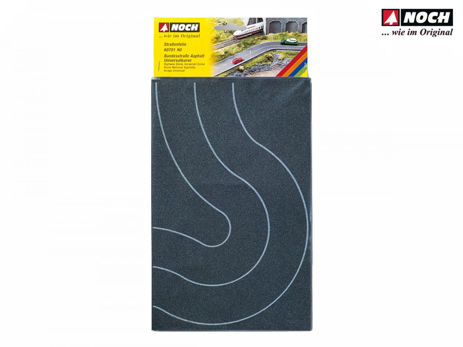 Noch 60701 H0 Bundesstraße Universalkurve Asphalt