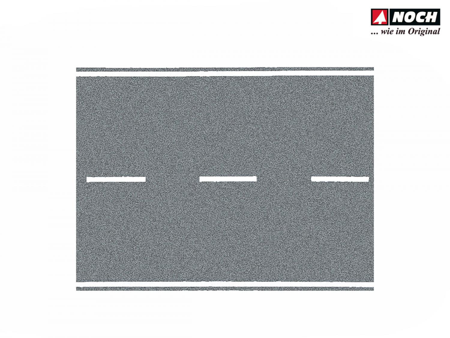 Noch 60703 H0 Bundesstraße grau, 100 x 8 cm