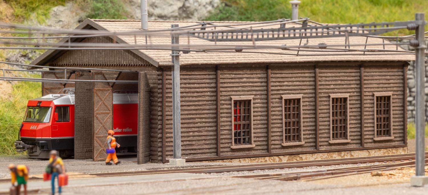 NOCH 63025 N Lokschuppen "Bergün"