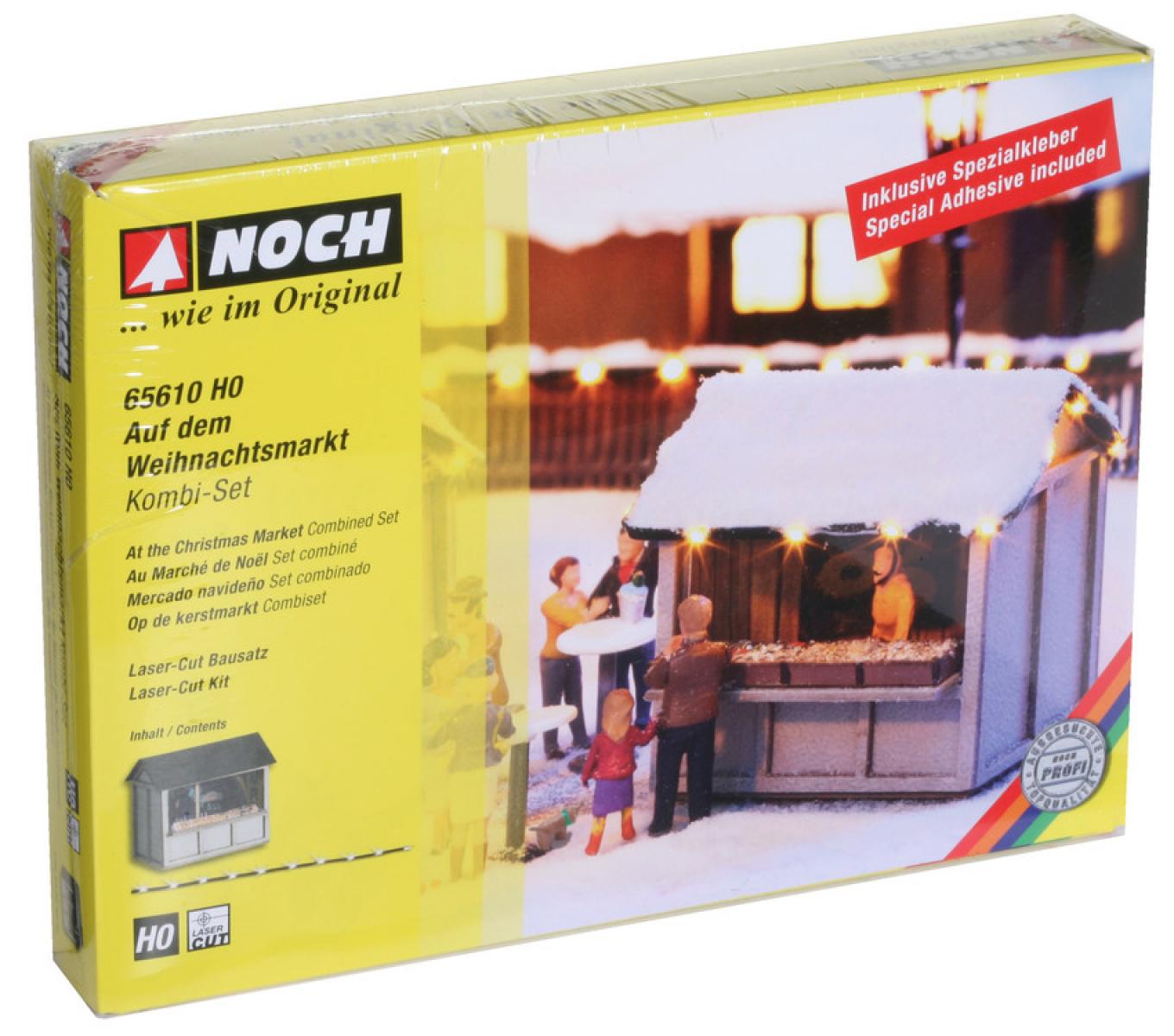 Noch 65610 H0 Kombi-Set “Auf dem Weihnachtsmarkt”