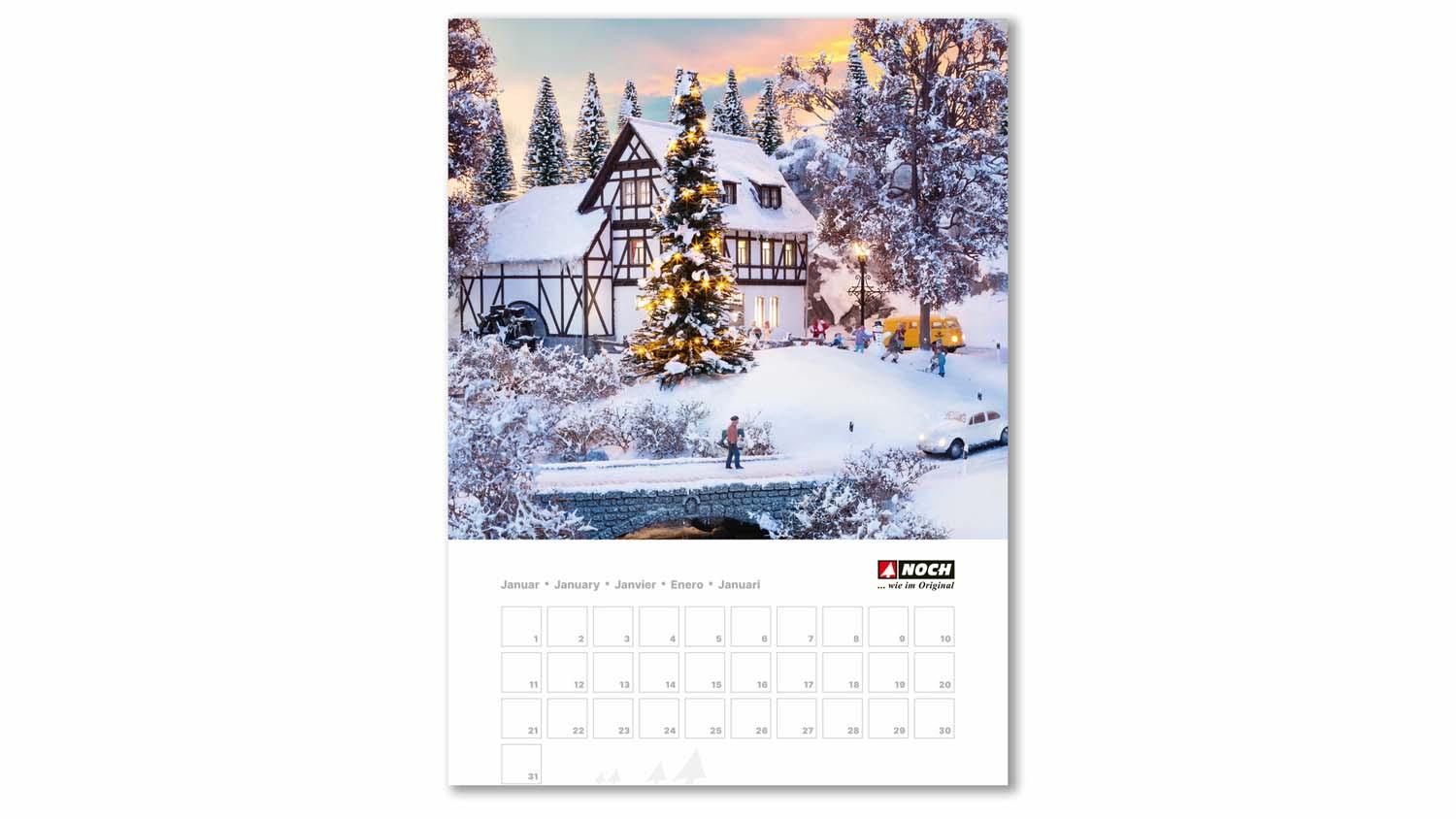 Noch 71420 NOCH Wandkalender DIN A2 Hochformat