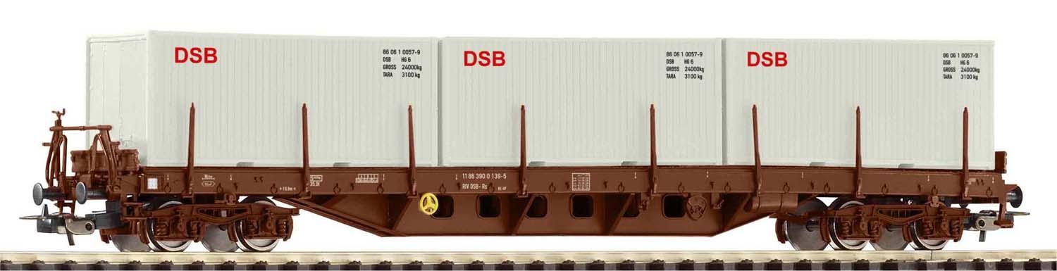 PIKO 24527 Containertragwg. Rs m. 3 Containern DSB