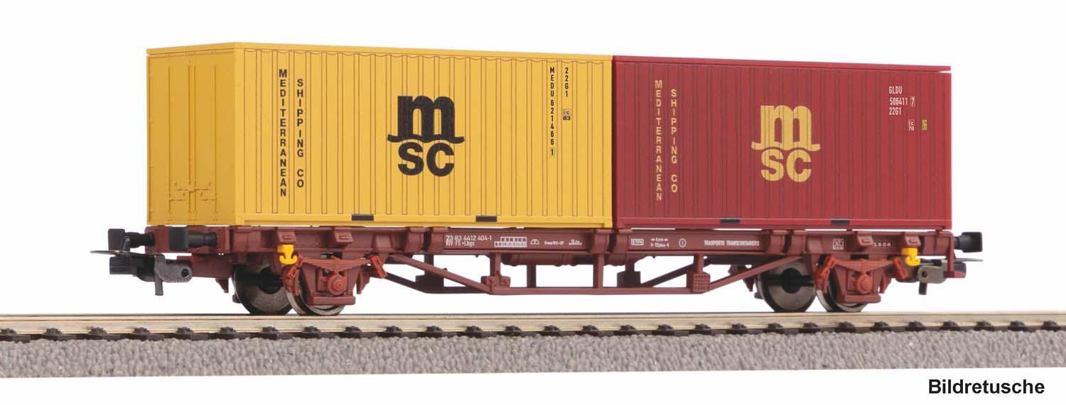 Piko 27750 Containertragwg. 2x 20'' MSC Container FS