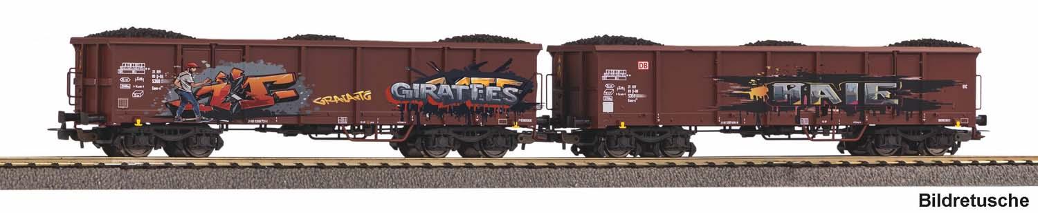 Piko 28338 2er Set Eaos DB AG Graffiti VI Ladung Kohle