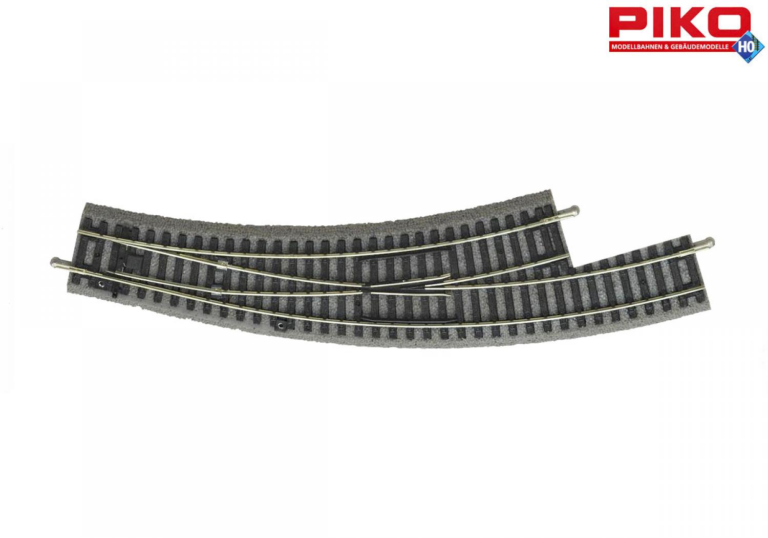 Piko 55422 Gleis m. Bett. Weiche-Bogen BWL