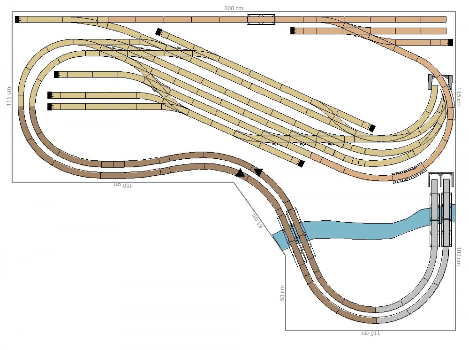 GP3-0080 C-Gleisplan Plottenstein 300x215x115