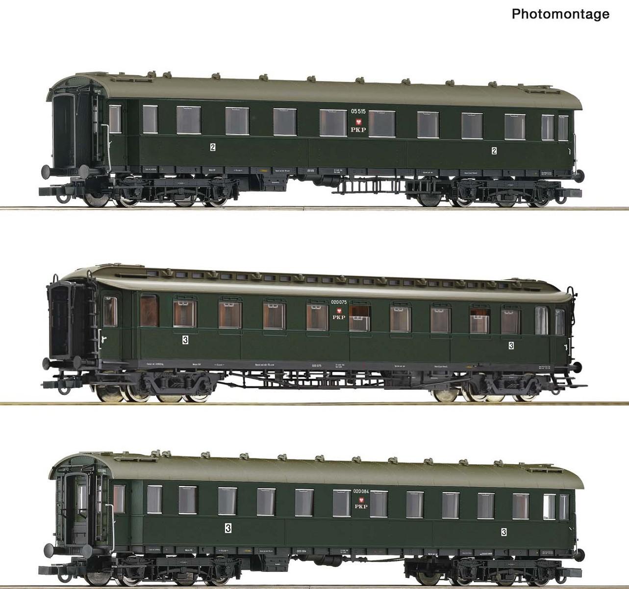 Roco 6200112 Schnellzugwagen-Set, PKP DC