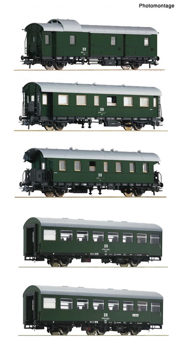 Roco 6200243 5er Set Personenwagen Usedom DR