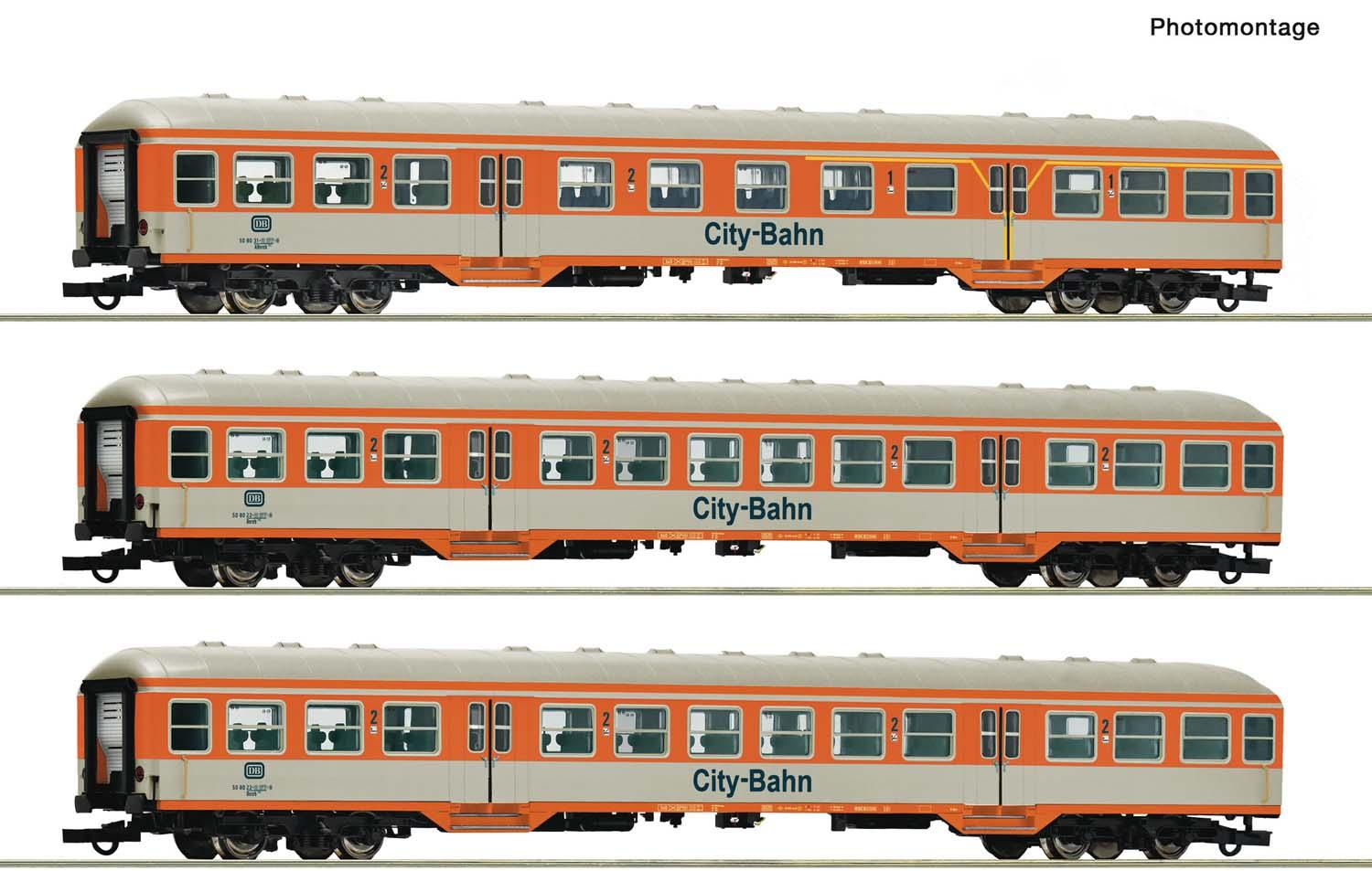 Roco 6200247 3er Set Silberlinge Citybahn DB