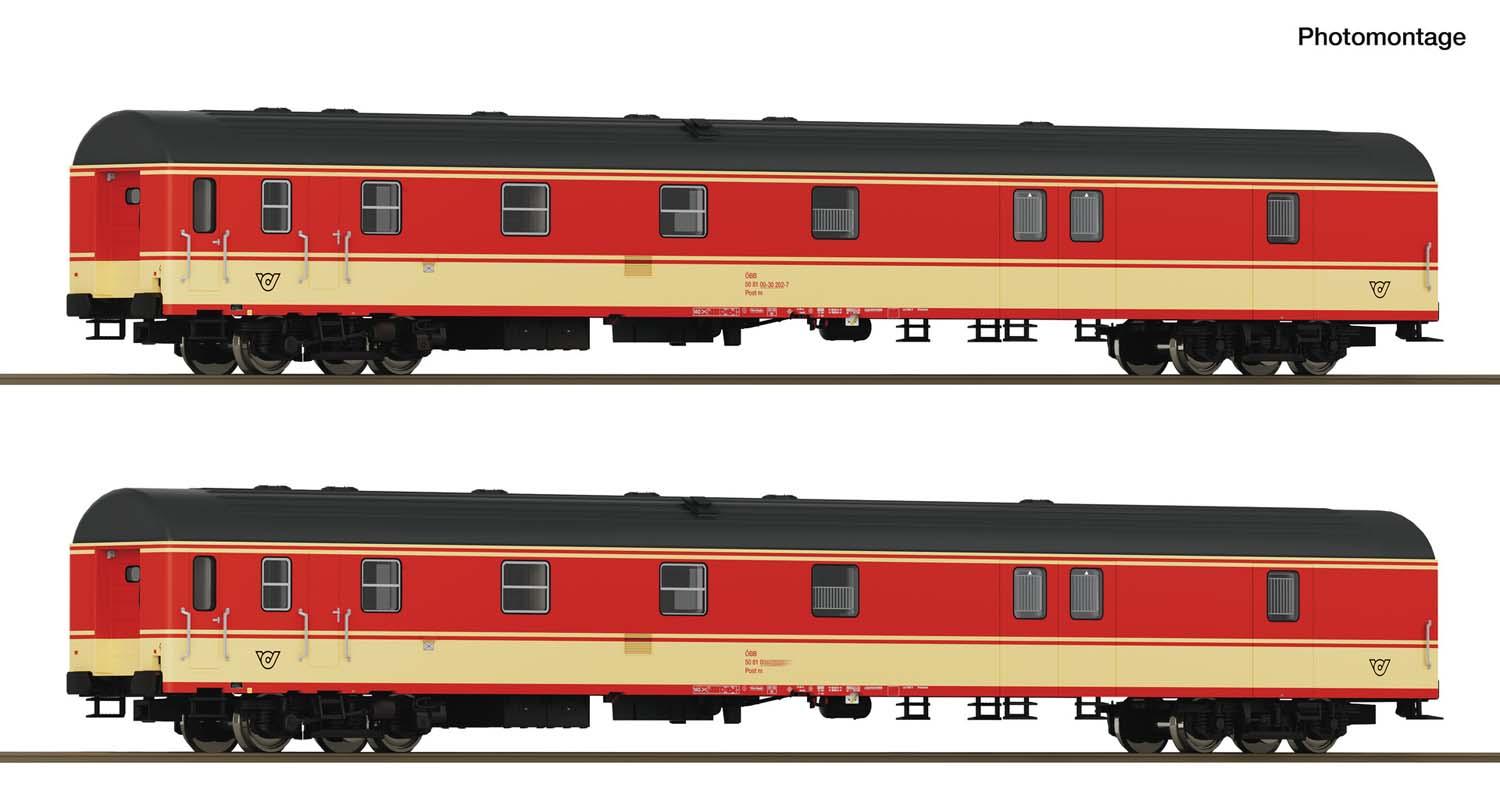 Roco 6210180 2er Set Bahnpostwagen ÖBB Jaffa/LED