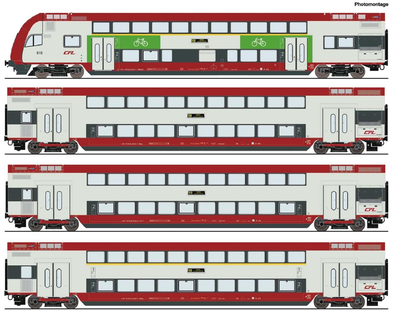 Roco 6220148 Doppelstockwagen-Set CFL AC