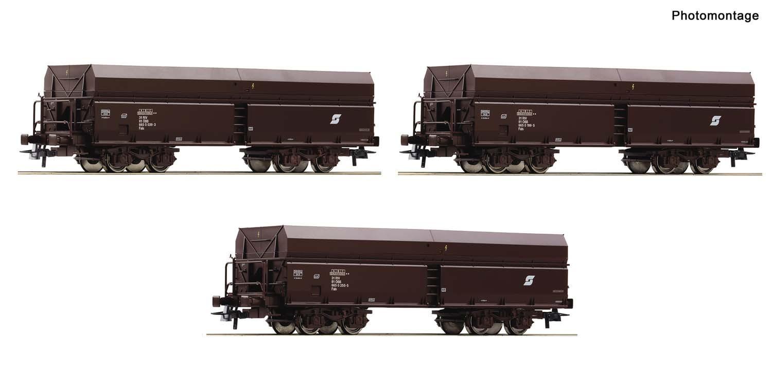 Roco 6600071 3er Set Selbstentladewag. ÖBB