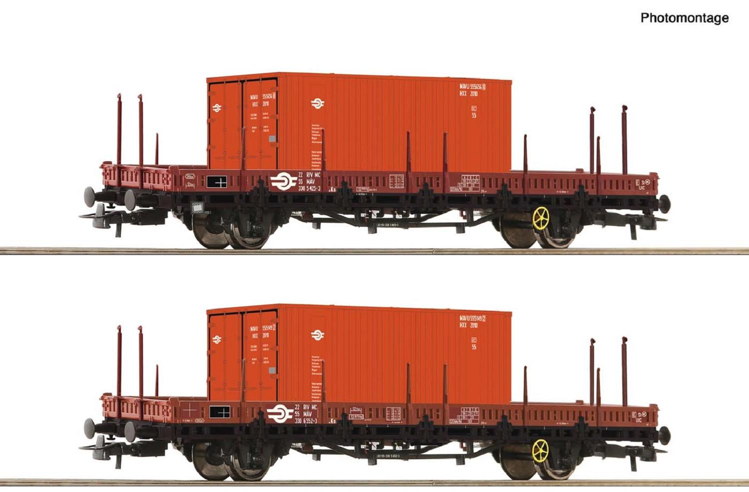 Roco 6600076 Schwenkrungenwagen-Set MAV DC