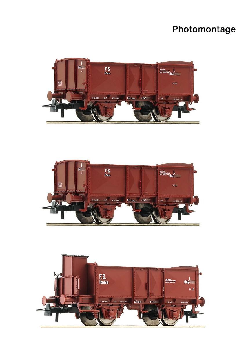 Roco 6600088 3-tlg. Set: Offene Güterwagen, FS DC