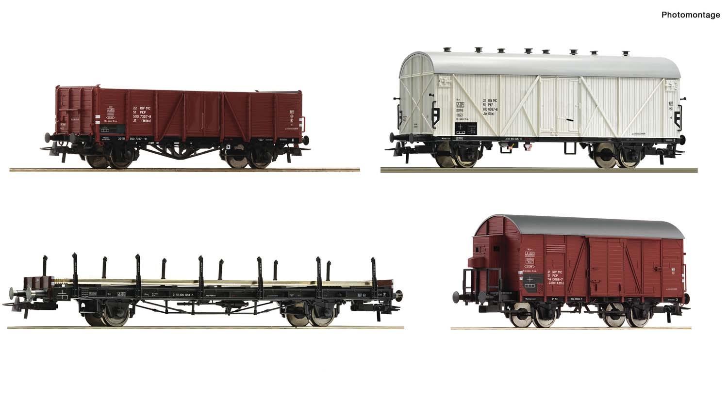 Roco 6600101 4er Set Güterzug PKP