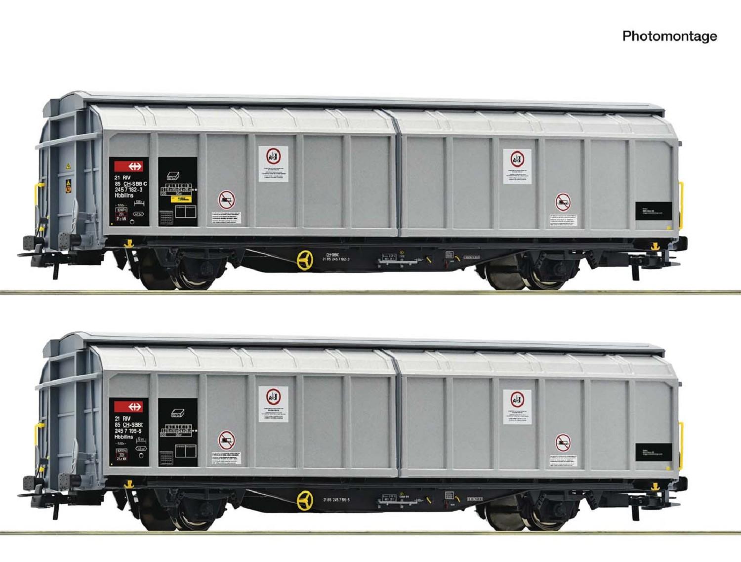 Roco 6600110 Schiebewandwagen-Set SBB Cargo DC